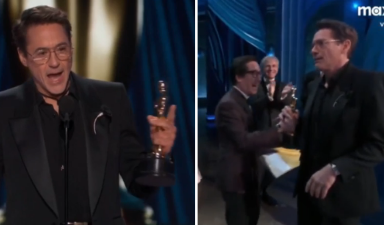 Robert Downey Jr Wins His First Oscar For Best Supporting Actor For