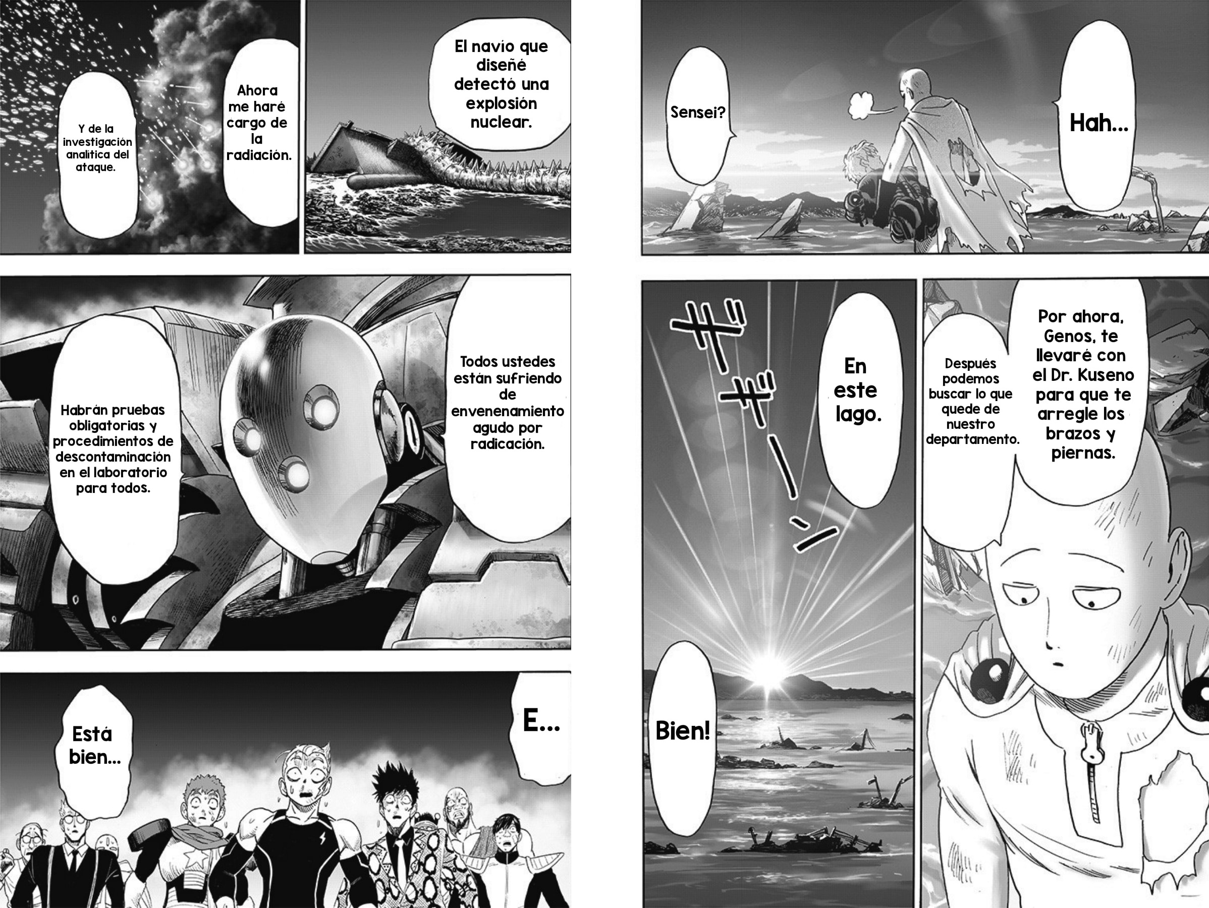 La muerte de Genos, One Punch Man, Manga 166/167