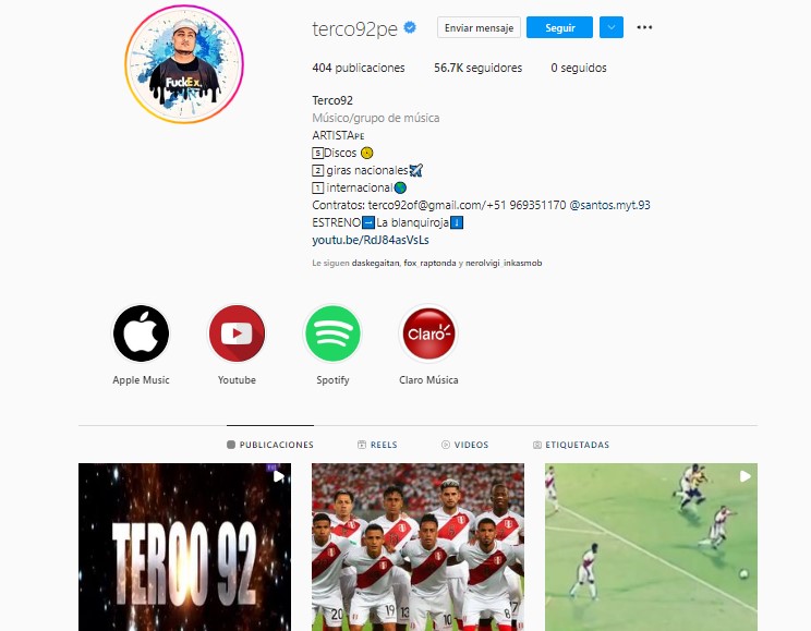 Terco 92 cuenta con una gran cantidad de seguidores en Instagram. Foto: captura Instagram