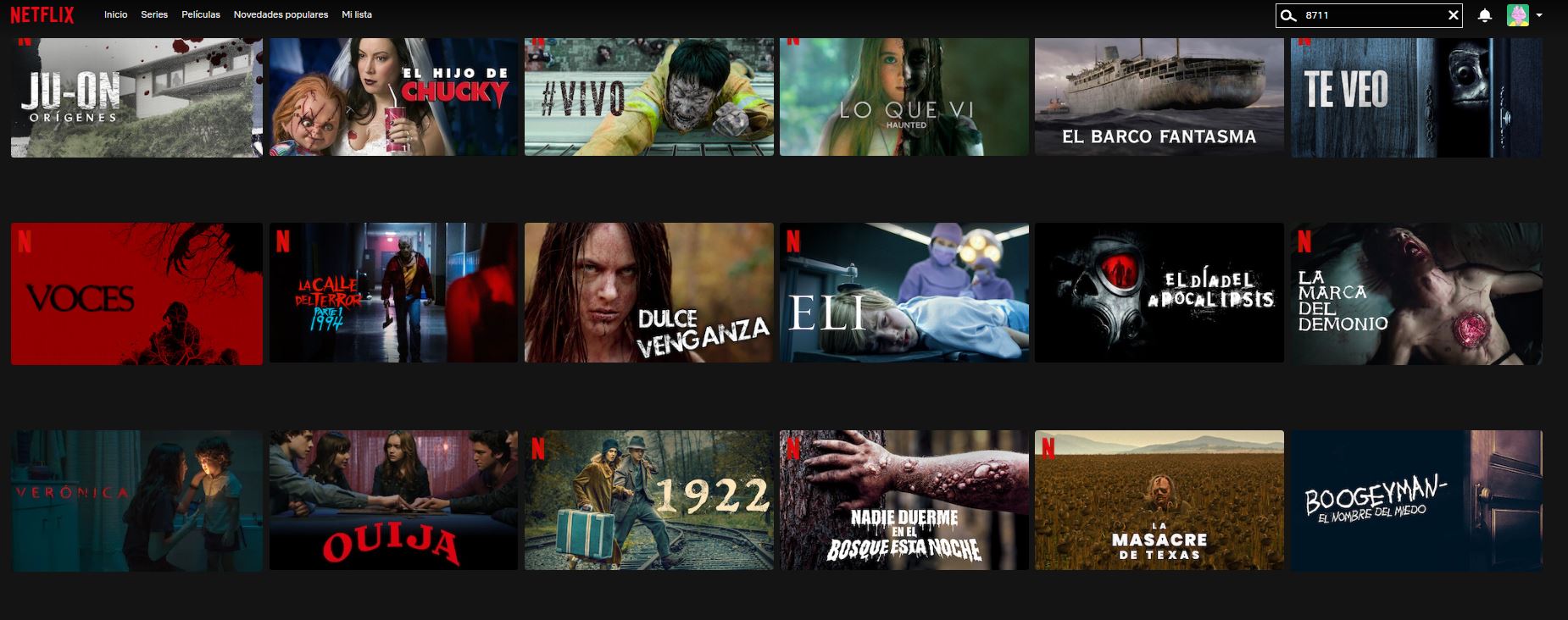 Codigos Netflix, PDF, Películas de terror