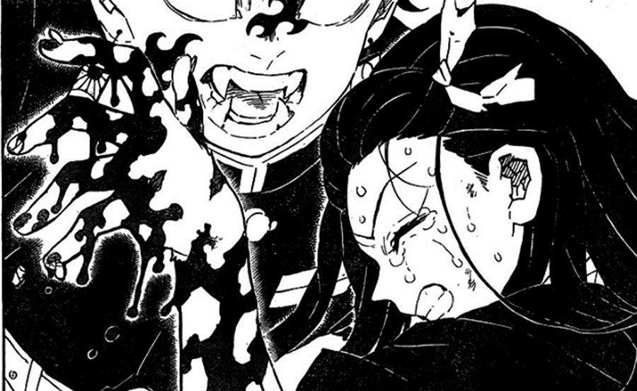 Capítulo 202 de Demon Slayer, Nezuko tenta conter Tanjiro