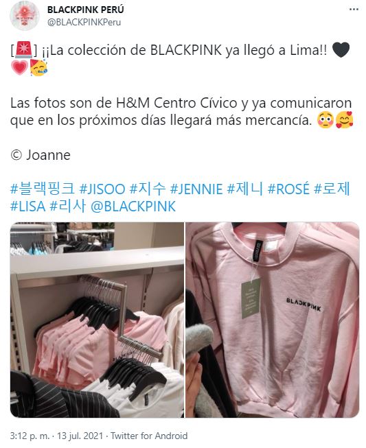 Colección BLACKPINK y H&M llega a Perú: cuándo y dónde encontrar la merch  oficial | Cultura Asiática | La República