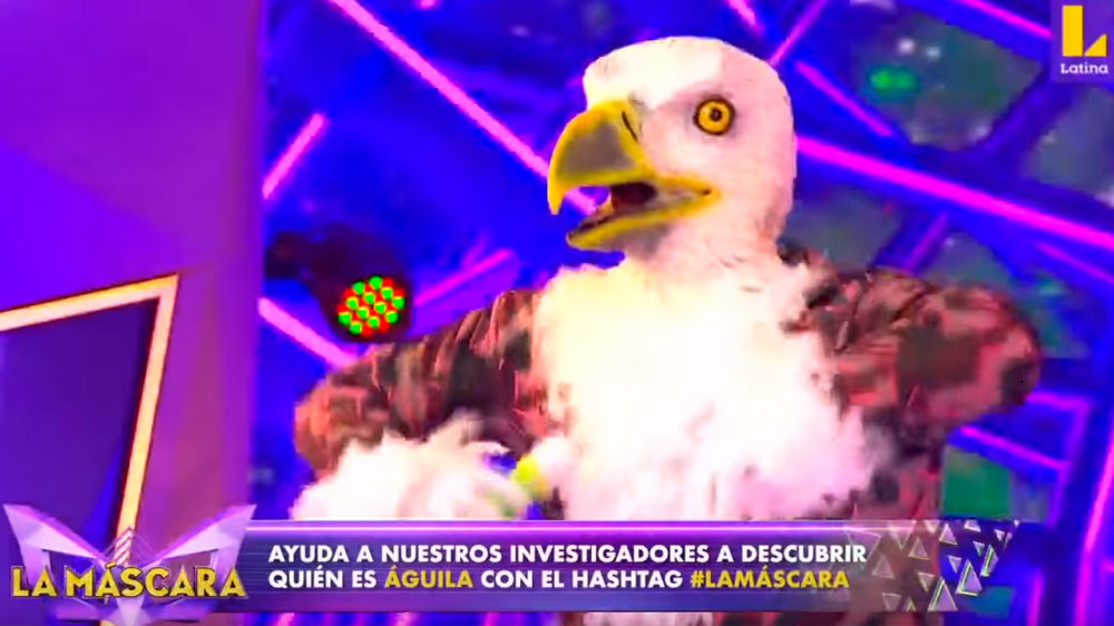 Katia Palma y Cristian Rivero se disfrazan de águila y panda en La máscara  para anunciar Los Reyes del Playback | Video | Espectáculos | La República