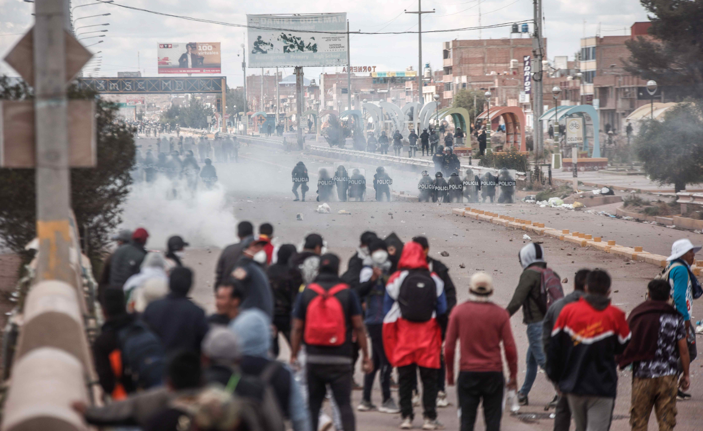 Protests in southern Peru.  Photo: EFE