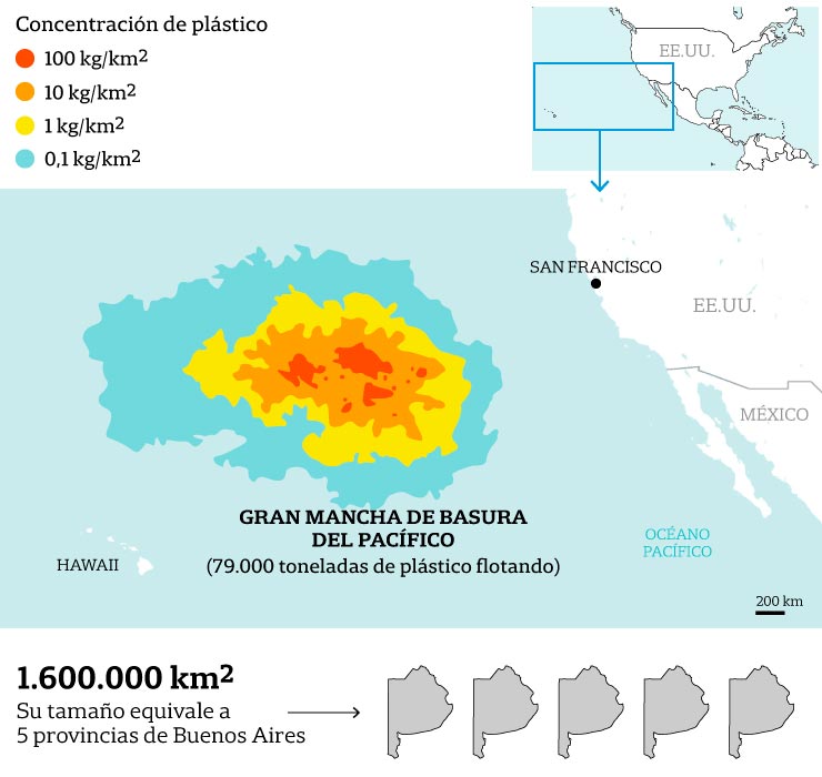 La gran “isla” de basura en el Pacífico que ya tiene el triple del tamaño  de Francia | Ciencia | La República