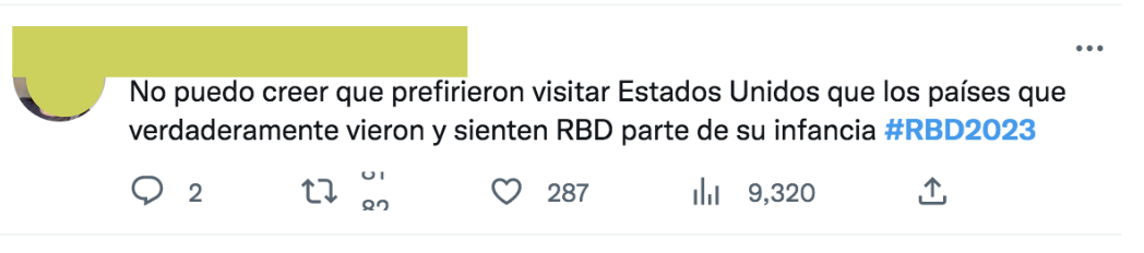 Users react after confirming that RBD tour will not come to Peru