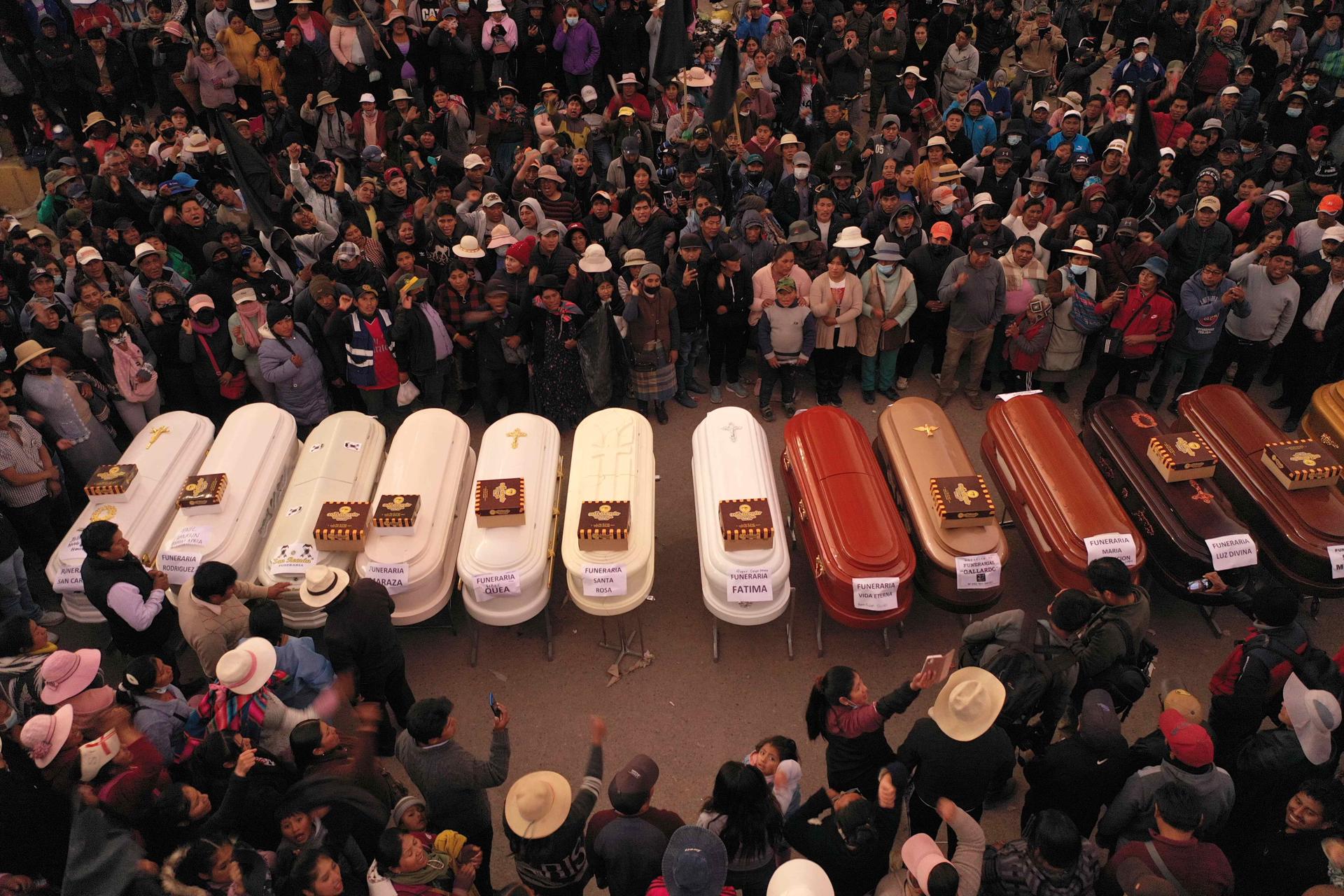 So far, 49 people have died in Peru due to protests against the government of Dina Boluarte.  Photo: EFE