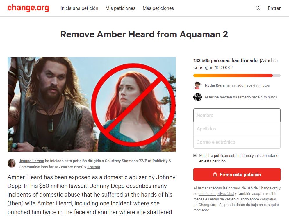 Aquaman 2  Amber Heard diz que Jason Momoa se vestiu de Johnny Depp para  provocá-la