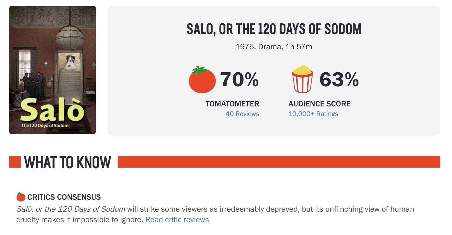 Saló o los 120 días de Sodoma, una película casi ilegal de ver: sexo,  violencia extrema y más | Pier Paolo Pasolini | Dónde ver Saló o los 120  días de Sodoma |