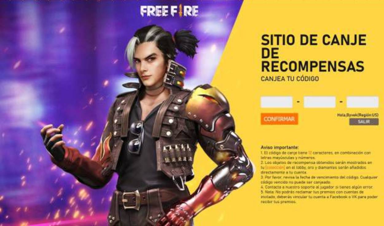 Garena Free Fire: códigos de canje para recompensas gratis, octubre de 2023