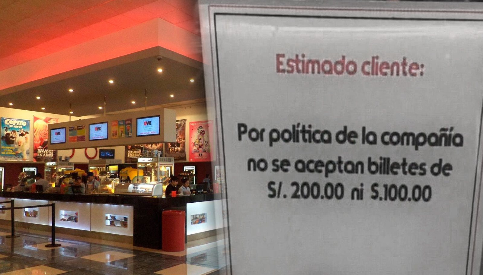 UVK | Cine | Denuncia | BCRP | Usuarios denuncian que Multicines UVK no  acepta billetes de 200 soles o 100 dólares | Economía | La República