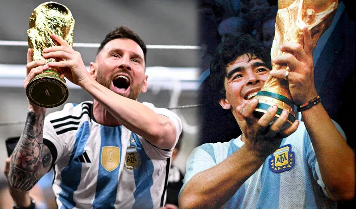 Messi salió campeón del mundo en el 2022 y Maradona, en 1986