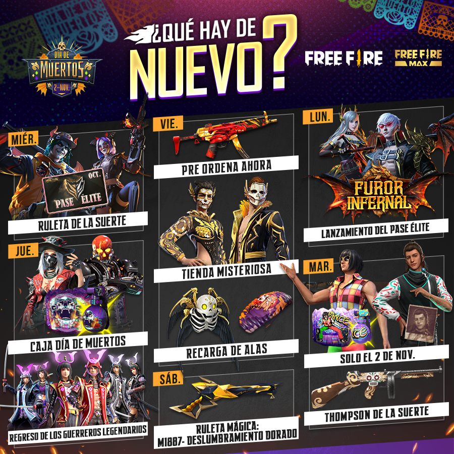 Free Fire  Códigos de hoy lunes 27 de noviembre de 2023: recompensas gratis  - Meristation