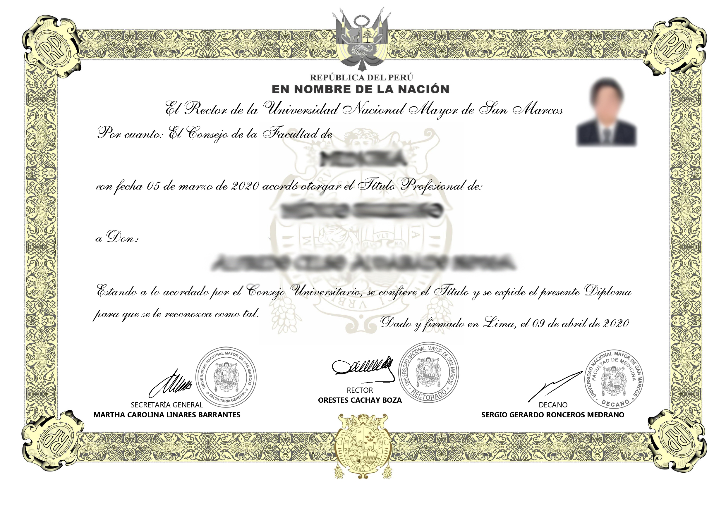 San Marcos emitió su primer diploma digital de título profesional avalado  por Sunedu, Cero Papeles, UNMSM, ATMP, Sociedad