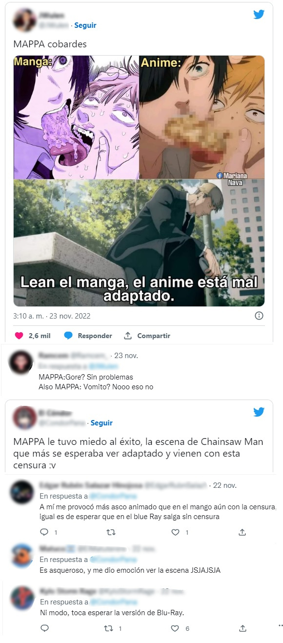 Estúdio de Chainsaw Man confessa estar decepcionado com o anime