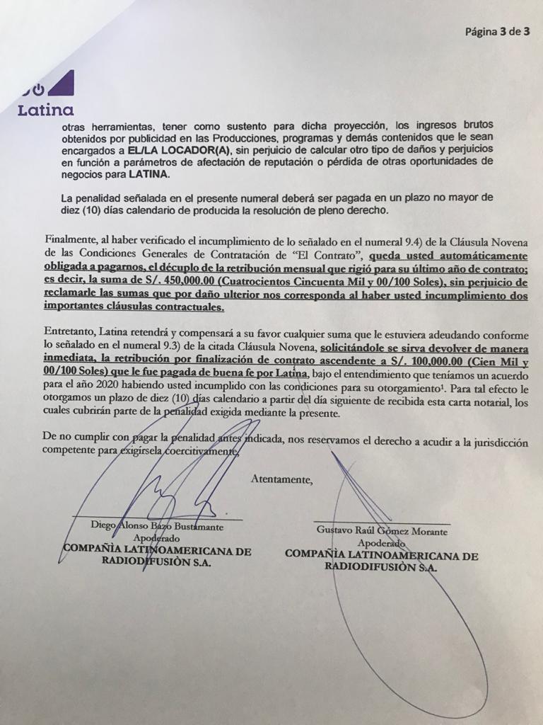 Jazmín Pinedo debe pagar a Latina cien mil soles según segunda carta  notarial por abandonar Mujeres al Mando y preferir Esto es guerra |  Espectáculos | La República