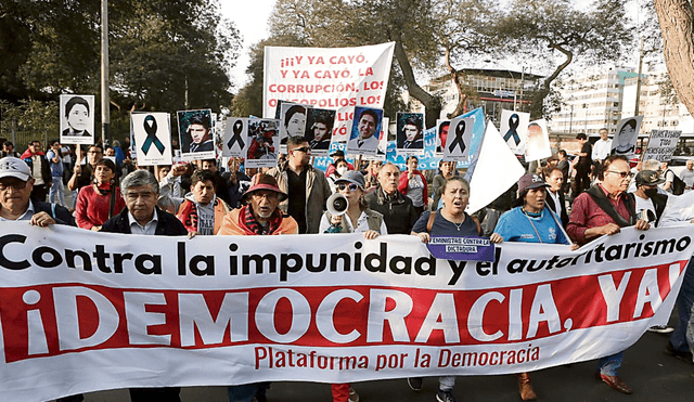 Marcha en Lima fue contra desactivación de la Junta Nacional de Justicia