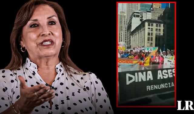 Protesta contra Dina Boluarte: peruanos en EE. UU. se movilizan tras su llegada a Nueva York