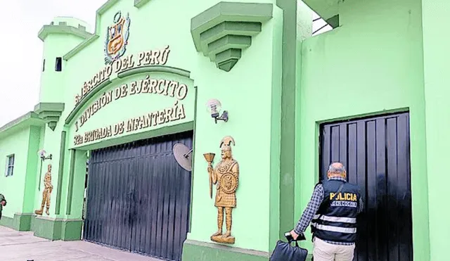 Fiscalía interviene cuartel EP en Trujillo por contrataciones por S/4.4 millones