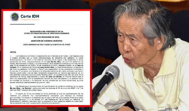 Corte IDH: requiere al Perú no ejecutar fallo del TC que ordena liberar a Alberto Fujimori
