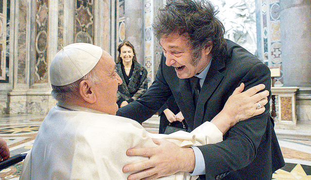 Javier Milei y el papa Francisco se reúnen por primera vez tras la canonización de Mama Antula