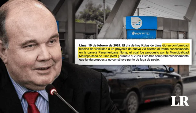 Rutas de Lima aprueba propuesta de vía alterna de López Aliaga en la Panamericana Norte