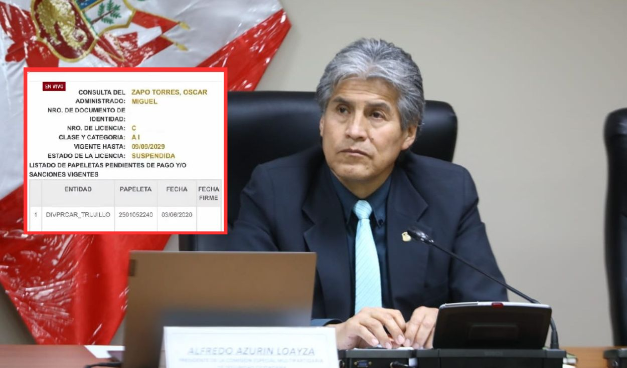 Congresista Alfredo Azurín permite que chofer con licencia suspendida lo traslade