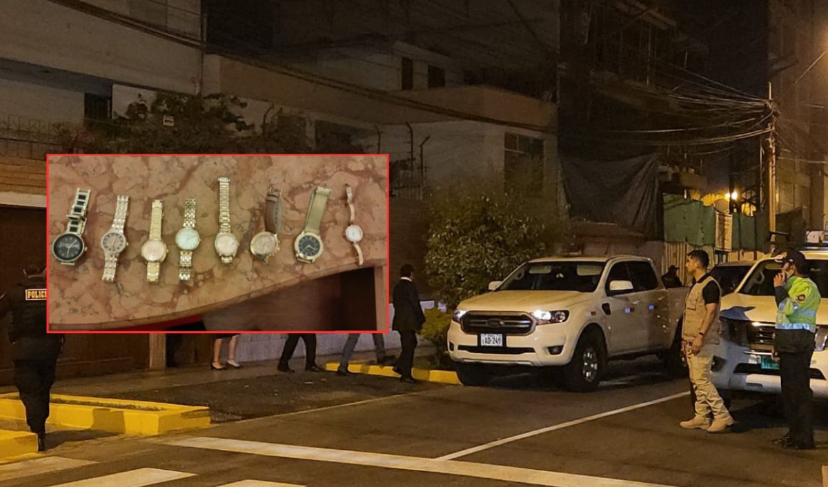 Fiscalía encontró 8 relojes durante allanamiento en Palacio de Gobierno