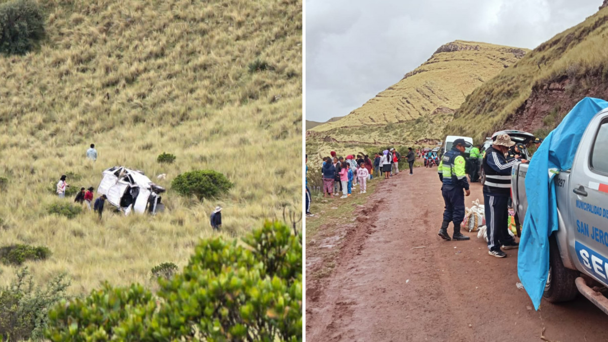 Accidente en Cusco deja 5 muertos tras caída de minivan a abismo de 200 metros
