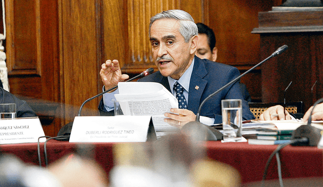 Expresidente del Poder Judicial Duberlí Rodríguez se defendió ante la SAC