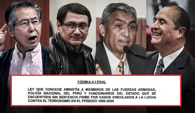 Plantean amnistía para Fujimori, Montesinos y miembros del grupo Colina