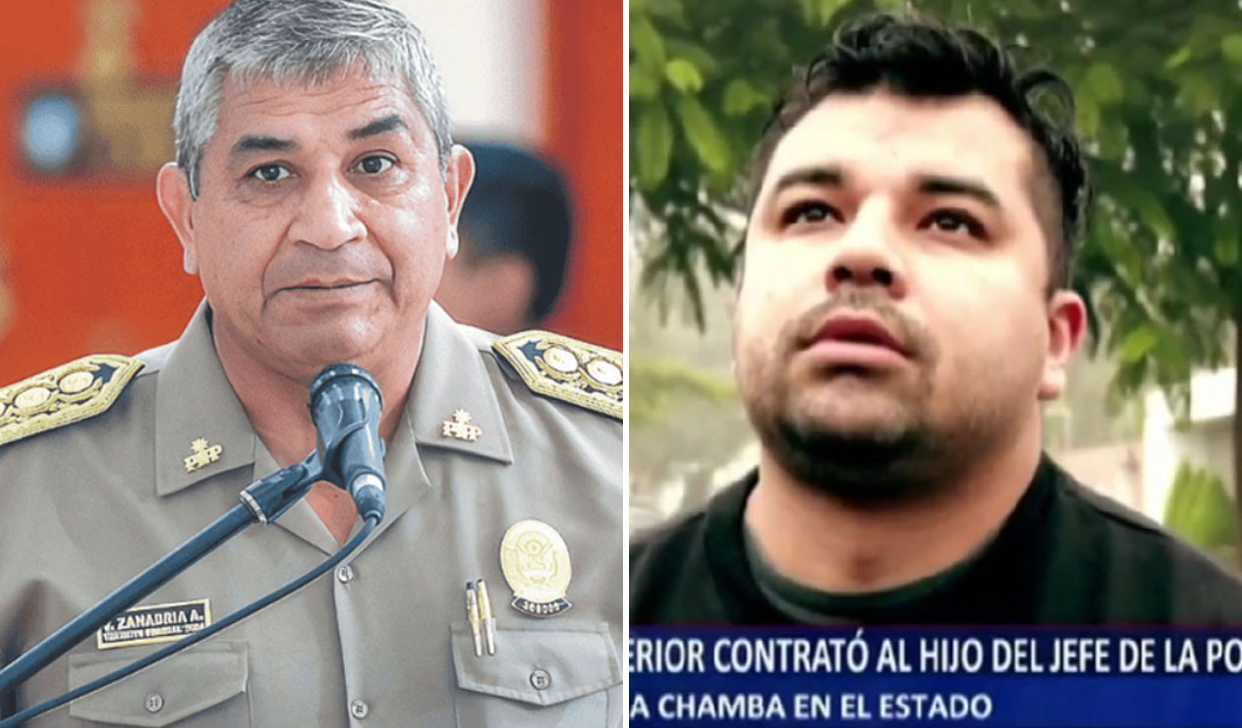 Hijo de Víctor Zanabria, jefe de la PNP, fue contratado por el Ministerio del Interior