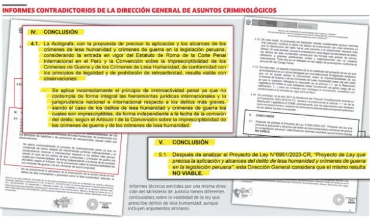 Ley de impunidad: emiten informes contradictorios