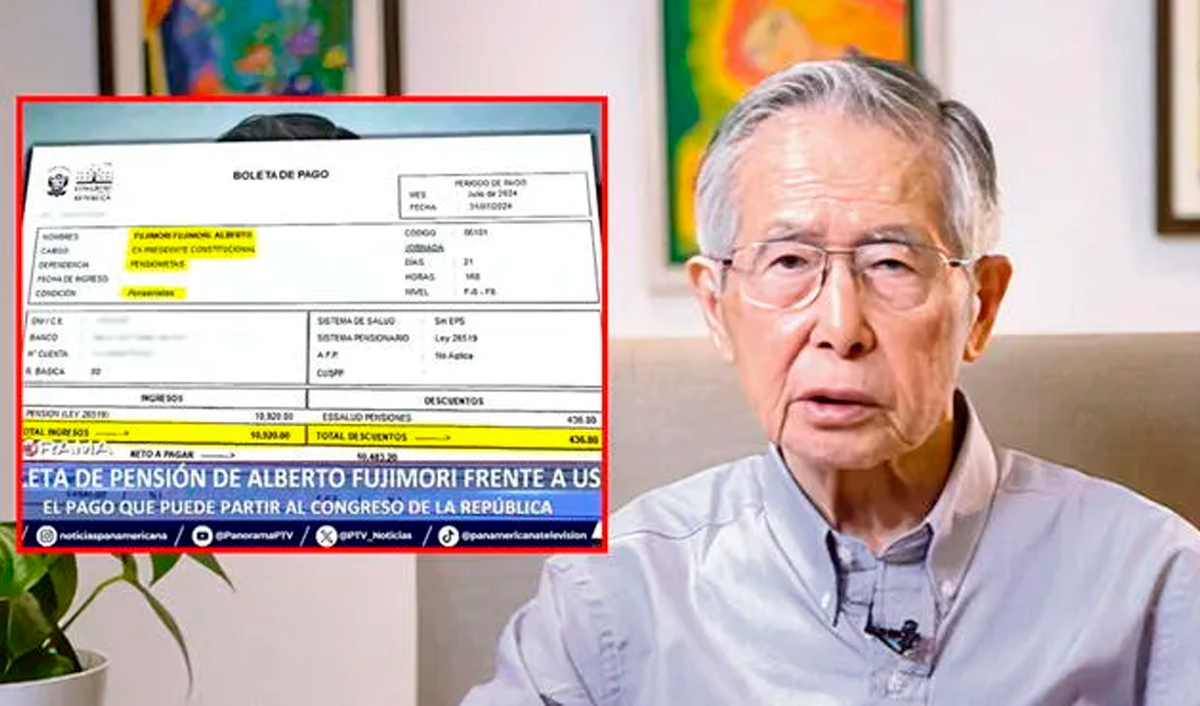 Alberto Fujimori: esta es la primera boleta de su pensión vitalicia pagada el 31 de julio del 2024