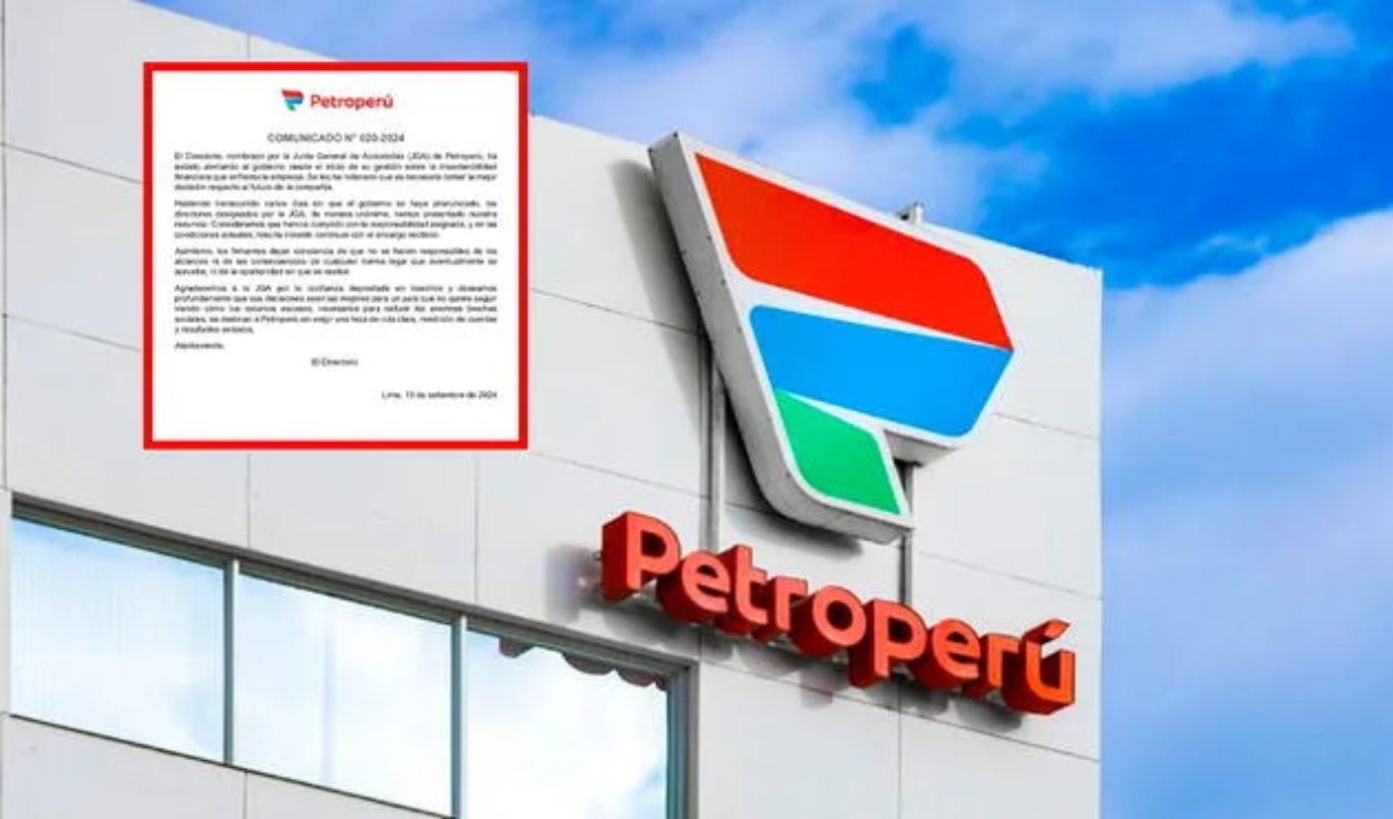 Directorio de Petroperú presenta su renuncia debido a la falta de acción por parte del Gobierno