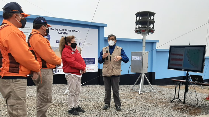 Perú instala primera estación del sistema de alerta sísmica. Foto: IGP