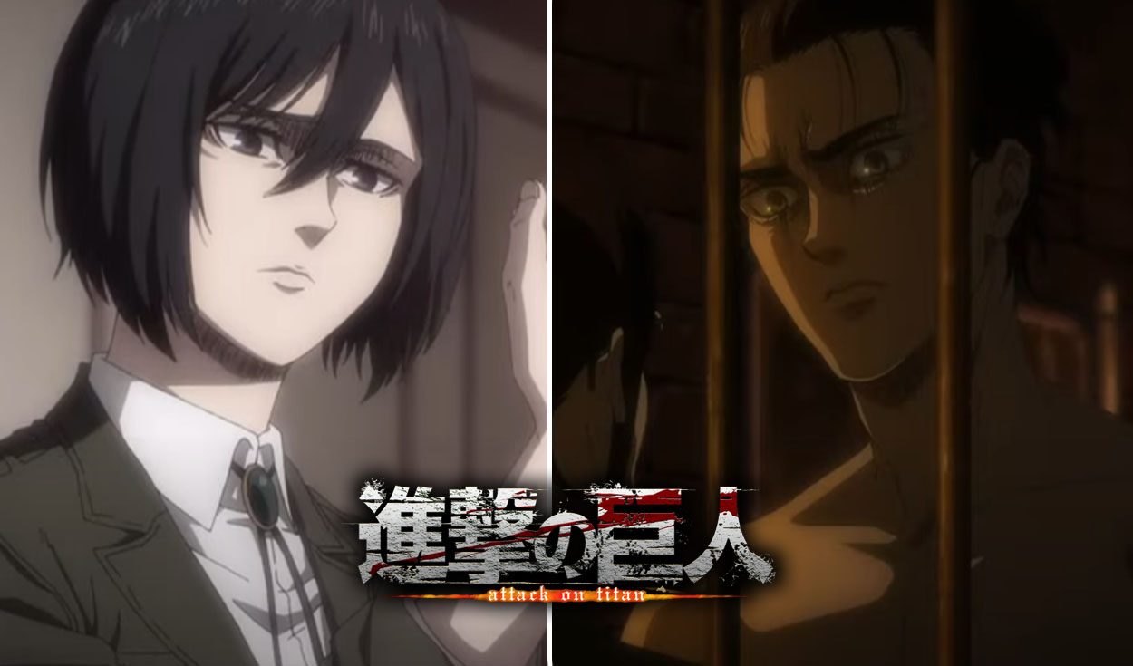 Mikasa mostra o símbolo da família Azumabito - Shingeki no Kyojin 4  Temporada Episódio 10 