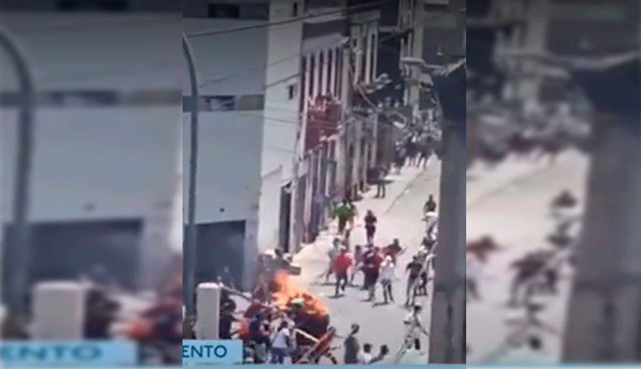 Ambulantes atacaron a fiscalizadores en el Centro de Lima. Foto: Captura / Canal N