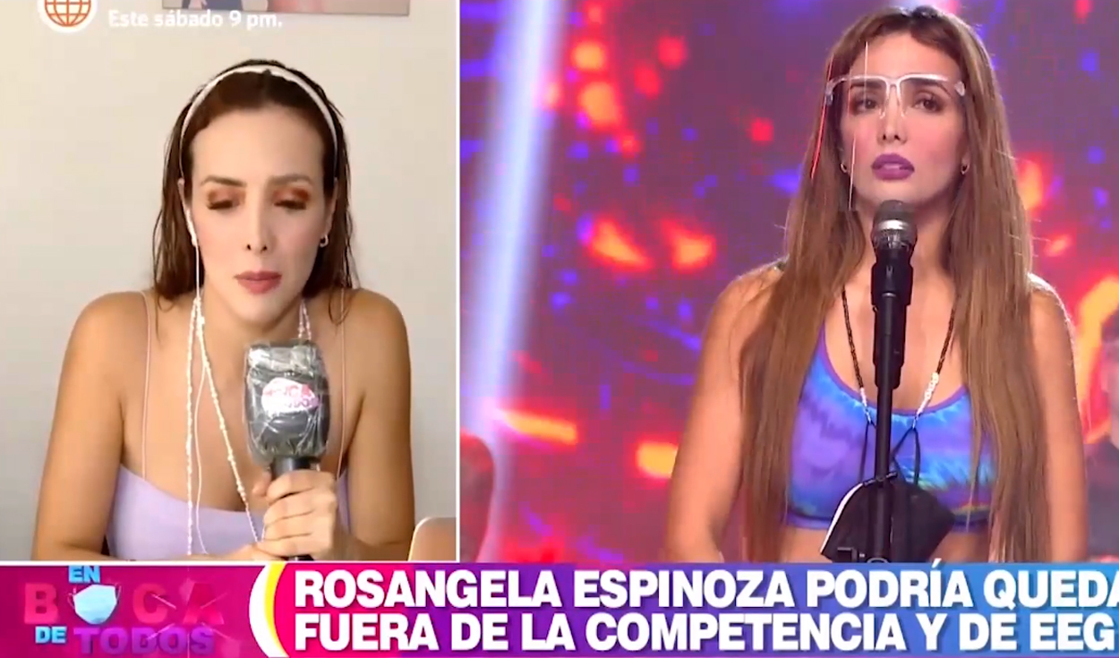 Rosángela Espinoza explica sus razones para renunciar a Esto es guerra, en En boca de todos. Foto: captura de América TV