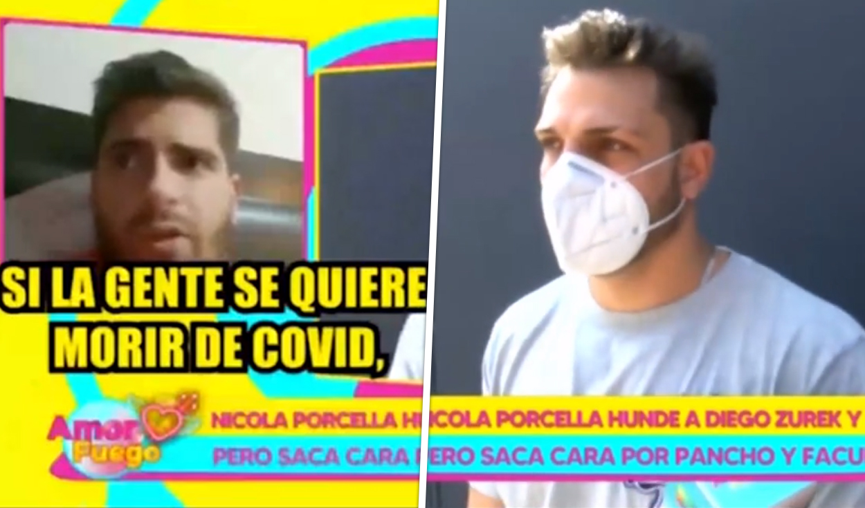 Nicola Porcella indignado por comentarios de Diego Zurek sobre la COVID-19. Foto: captura de Willax
