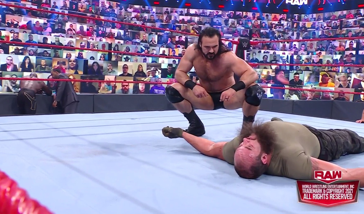 Drew McIntyre, Braun Strowman y Bobby Lashley se medirán en WrestleMania Backlash 2021. Foto: WWE