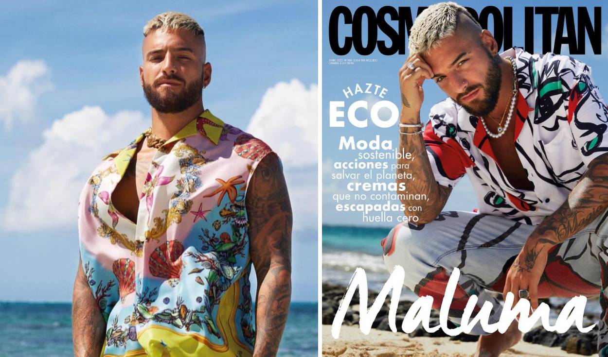 “Primer hombre en la portada de Cosmopolitan España. Gracias al equipo', escribió el colombiano en redes sociales. Foto: composición Instagram / Cosmopolitan