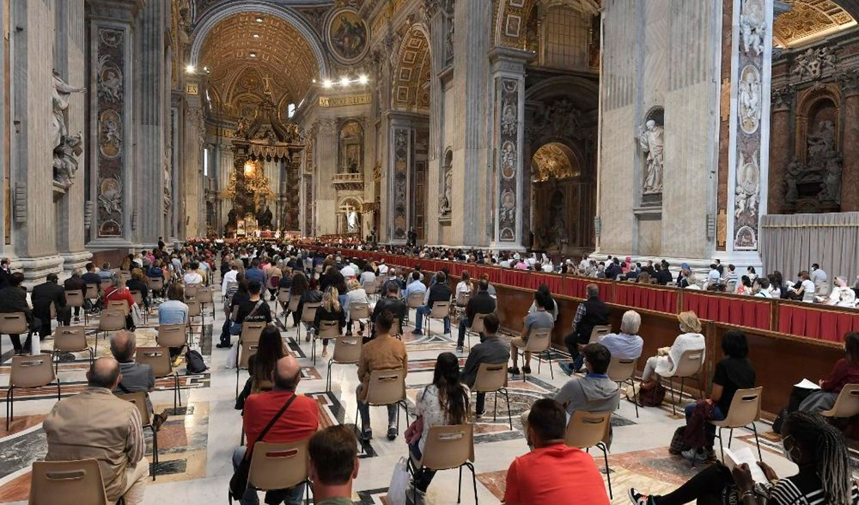 Misa de Pentecostés 2021 en la Basílica de San Pedro del Vaticano. Es una de las celebraciones más importantes del año litúrgico. Foto: Vatican News