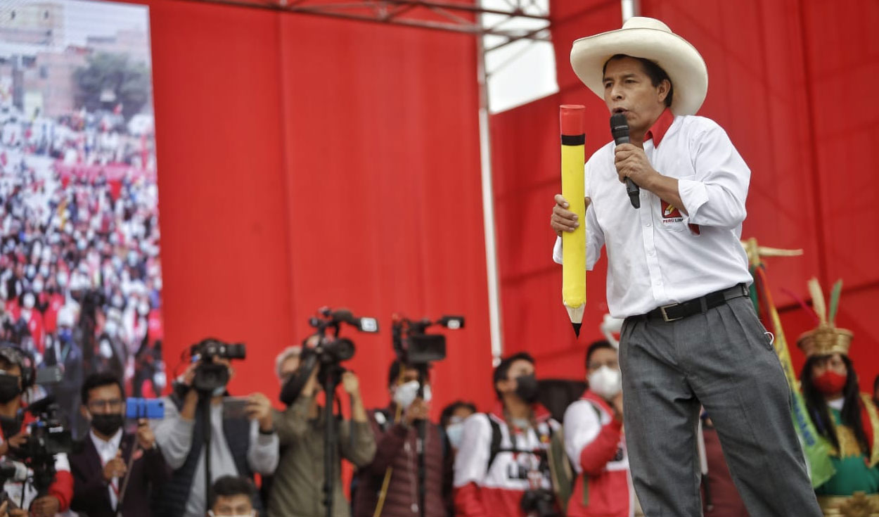 Castillo postula al cargo presidencial con Perú Libre. Foto: Antonio Melgarejo/La República