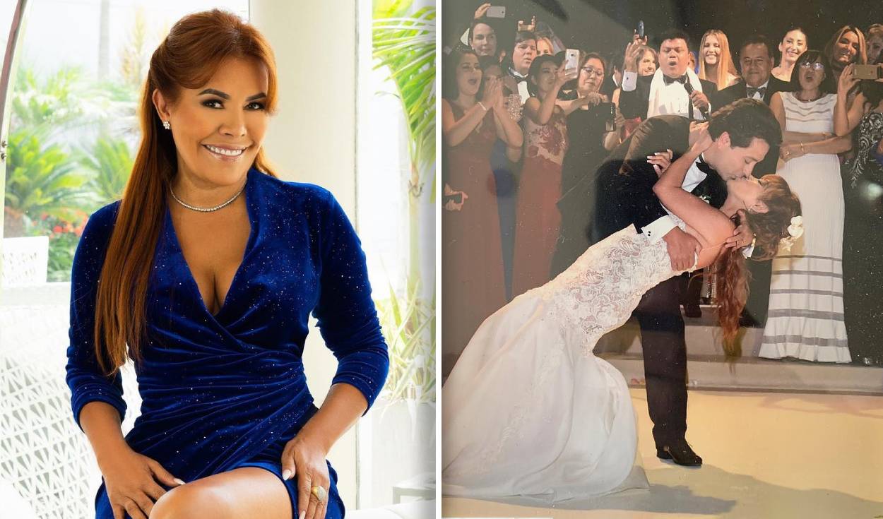 La conductora compartió una romántica fotografía de su boda con Alfredo Zambrano, confirmando la información. Foto: composición Instagram