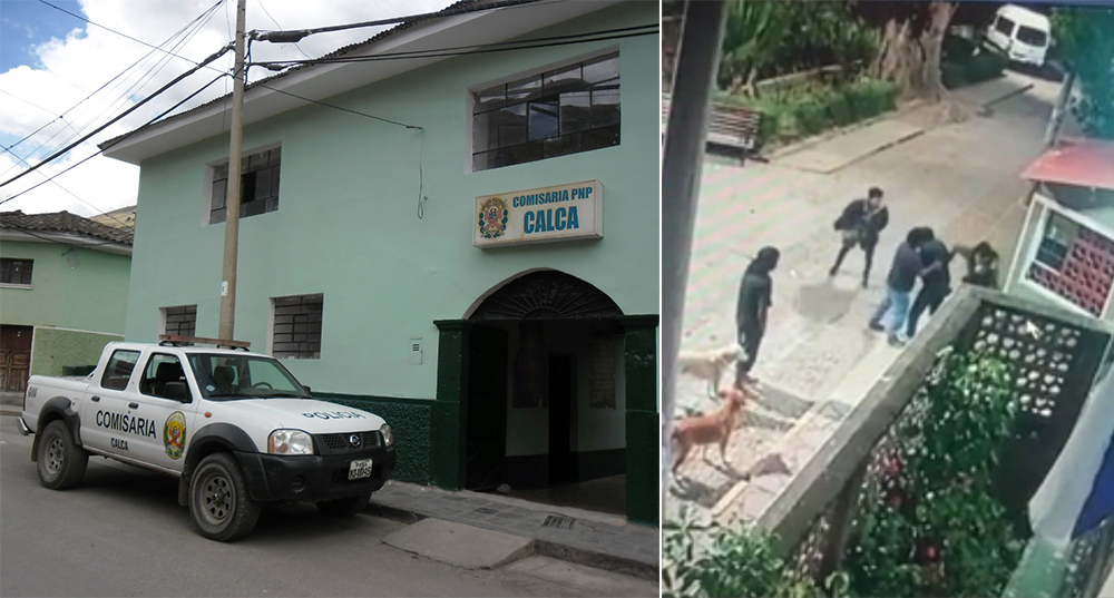 Dos de los agresores ya se encuentran detenidos en la comisaría de Calca. Foto: composición La República
