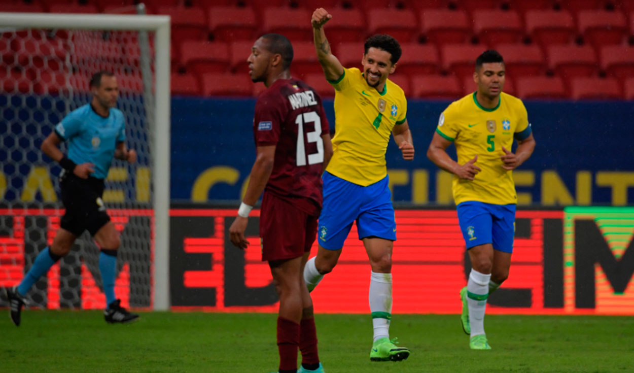 Con gol de Marquinhos, Brasil supera a Venezuela en partido inaugural de la Copa América 2021. Foto: AFP