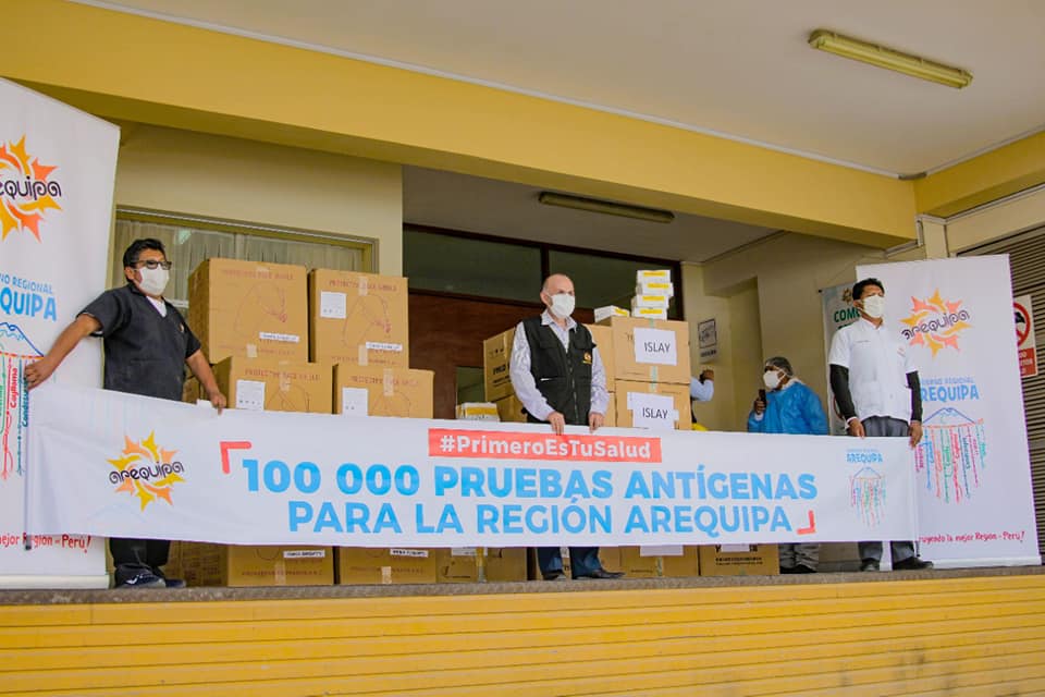 Arequipa: Minsa entregó 100.000 pruebas antígenas y equipos de protección