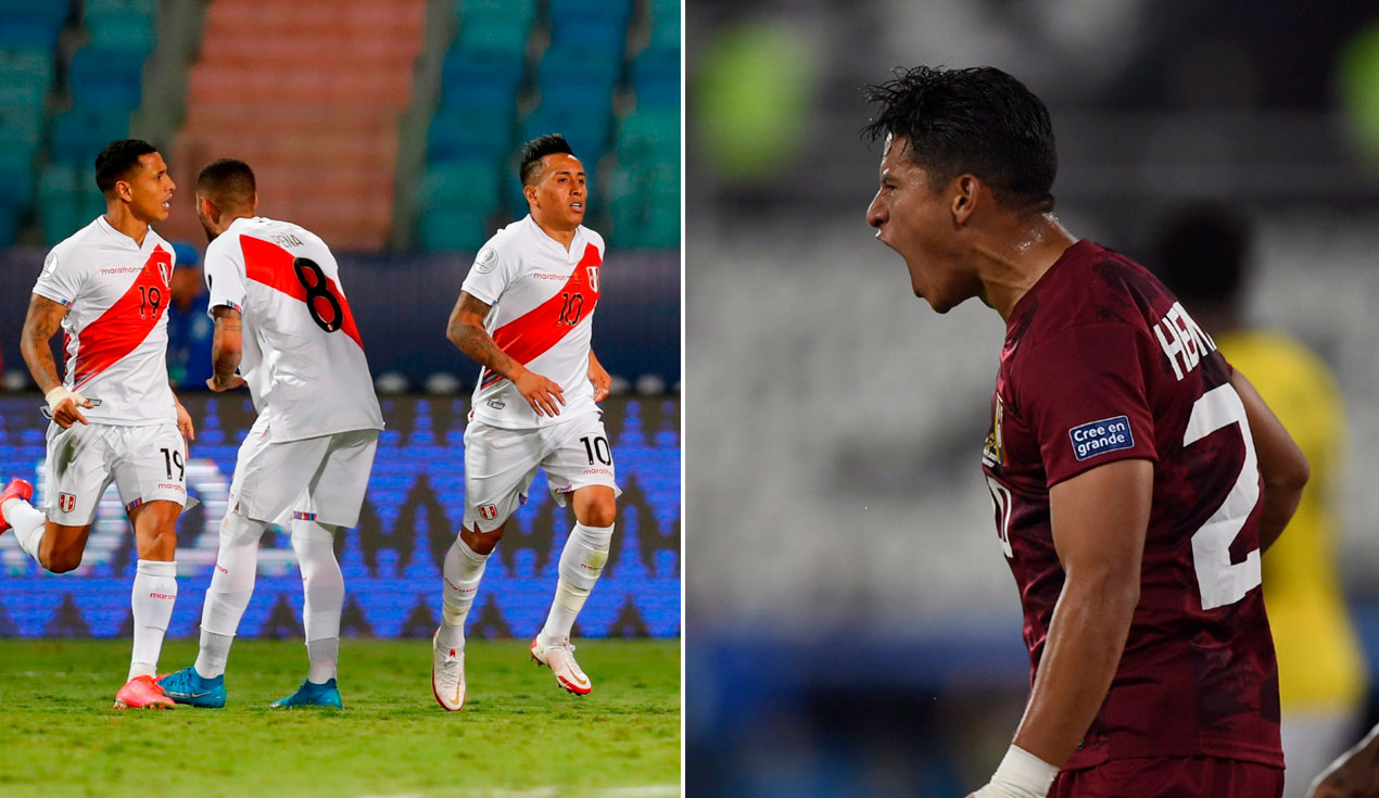 La selección peruana se encuentra en la tercera casilla con cuatro puntos; la Vinotinto, última con dos. Foto: EFE