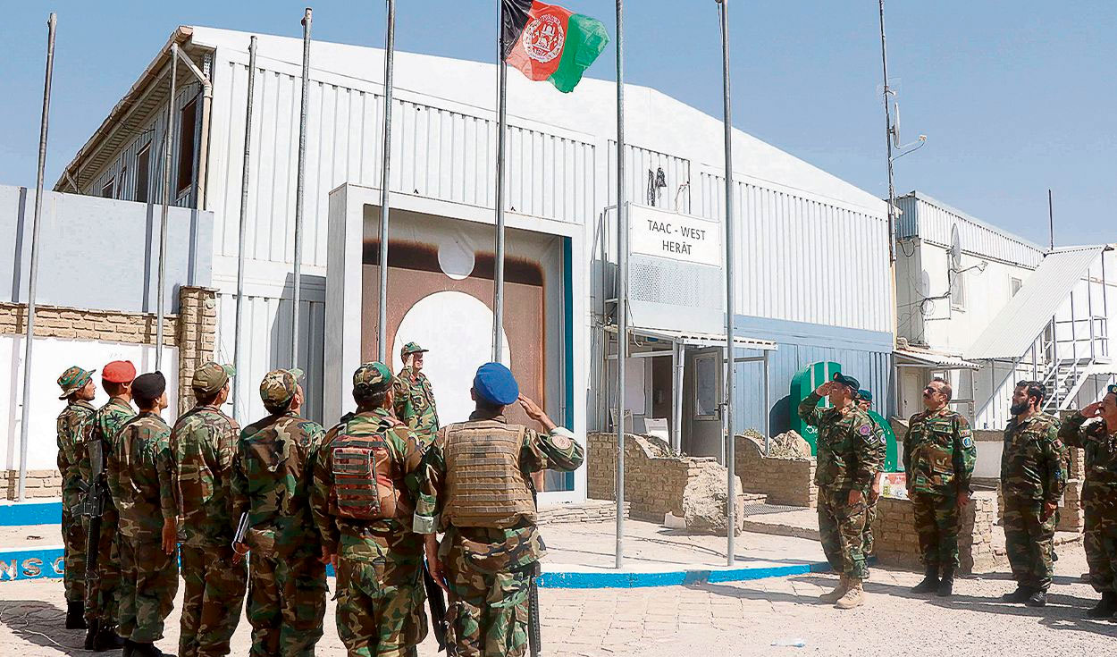 Partida. También se fueron de Bagram los milicianos de la Organización del Tratado del Atlántico Norte (OTAN). Foto: EFE